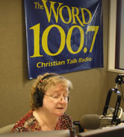Ann at Microphone